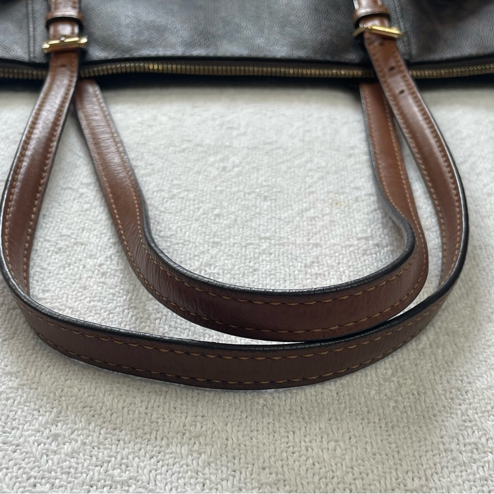 Michael Kors Brown MK Monogram Tote Bag~ Sophisticated Casual - Picture 5 of 15